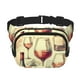 thumbnail image 1 of Balery Wine Mochila Cinturón para Mujeres y Hombres, Bolsa de Cintura Impermeable de Doble Capa con Correa, 1 of 9
