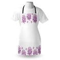 thumbnail image 3 of Flowers Apron Gardening Theme Illustration of Lilac Flowers Pattern Romantic Botany Design Print, Unisex Kitchen Bib Apron with Adjustable Neck for Cooking Baking Gardening, Lilac White, by Ambesonne, 3 of 3