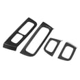thumbnail image 4 of Decoración interior del coche, 4 piezas de fibra de carbono real, cubierta del panel del elevalunas, moldura del panel del elevalunas, diseño elevado, 4 of 9