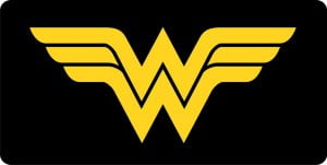Wonder Woman Logo Photo License Plate