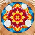 thumbnail image 2 of Rainbow Tie Dye Mandala Pattern Round Fitted Tablecloth with Elastic Edge,Dining Table Cover Waterproof,Outdoor Round Tablecloth for Camping,Dining,Indoor and Outdoor, 2 of 7