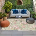 thumbnail image 2 of Pink Flowers Outdoor Rug for Patio/Deck/Porch, Non-Slip Large Area Rug 6 x 9 Ft, Green Country Botanical Floral Leaves Indoor Outdoor Rugs Washable Area Rugs, Reversible Camping Rug Carpet Runner, 2 of 8