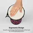 thumbnail image 4 of Graflsoa 4.3-Inch Maple & PVC Fiber Hand Drum - Lightweight Portable Percussion Instrument with Blue Flame Design, Traditional African Style, 4 of 6