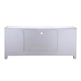 thumbnail image 4 of Elegant Decor 60 in. mirrored TV stand with wood fireplace insert in antique silver, 4 of 11