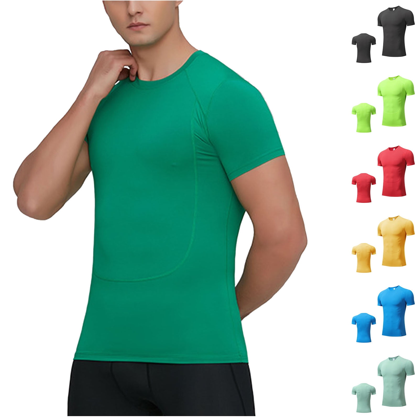 QIPOPIQ Mens Muscle Cotton Lightweight Workout Short Sleeve T