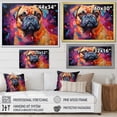 thumbnail image 4 of Designart "Pop Art Pug Extravaganza II" Animals Dog Floater Framed Wall Art Prints, 4 of 5