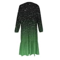 thumbnail image 4 of ATOGUTA Girls Princess Dress Long Sleeve Crew Neck Gradient Casual Dresses Fall Flowy Dress with Pockets Party Holiday Outfits Size 4T-15, Green, 4 of 6