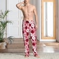 thumbnail image 5 of Mens Pajama Pants - Soft Sleep & Lounge Pants for Men, Rose Cuteness Casual PJ Bottoms Pants with Pockets, 5 of 5
