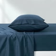 thumbnail image 4 of ESCA Navy Bed Sheets Set - OEKO-TEX Certified, 4-Piece Set (Flat Sheet, Fitted Sheet, Pillowcases) Queen Size, 4 of 6