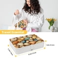 thumbnail image 5 of Shell PU Leather Earring Holder with Removable Compartment, Portable Necklace Organizer, Travel Organizer, Jewelry Display, 5 of 6