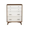 thumbnail image 2 of Alpine Furniture Flynn Mid Century Multi-function Wood Chest in Acorn-White, 2 of 5