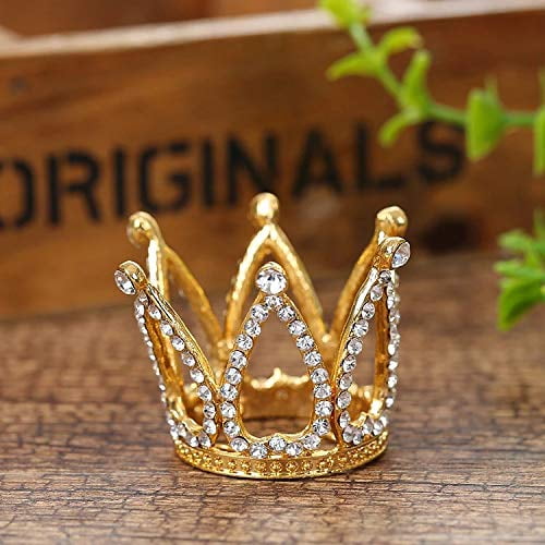 Mini Infant Crown Baby Princess Tiara Cake Topper Crystal Mini Infant Crown Baby Princess Tiara Cake Topper Crystal
