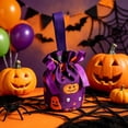 thumbnail image 4 of Qocolcyl Pumpkin Ghost Print Halloween Drawstring Candy Bag, Reusable Fabric Trick Or Treat Gift Pouch, Halloween Decor, Indoor Outdoor Party Favor Snack Storage Bag Holiday Goodie Carry Supplies, 4 of 6