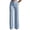 ☪163-Blue, variant on Women's Solid High Waist Draped Straight Leg Chic Simple Wide Leg Dress Pants with Pockets - Casual Work Trousers for Office, Pants for Women