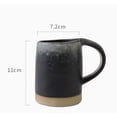 thumbnail image 1 of Taza de cerámica moldeada a mano de estilo japonés vintage: taza de café de gres de 400 ml con esmalte reactivo y compatibilidad con bolsa antigoteo, 1 of 2