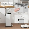 thumbnail image 4 of 30L/8 Gallon Stainless Steel Garbage Bin with Soft-Close Lid,Step Trash Can with Removable Plastic Inner Bucket, Fingerprint-Proof(White), 4 of 12