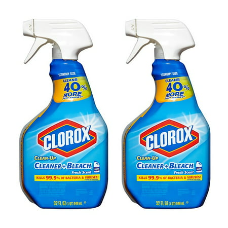 (2 pack) Clorox Clean-Up All Purpose Cleaner with Bleach, Spray Bottle, Fresh Scent, 32 (Best At Home Anal Bleach)