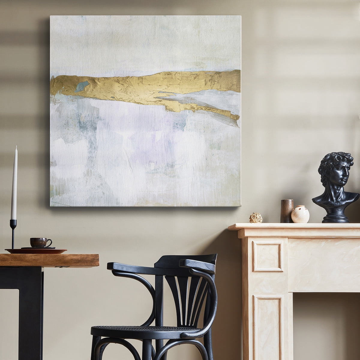 Wexford Home Gold Ribbon Horizon II-Premium Gallery Wrapped Canvas, 16" x 16" - Ready to Hang