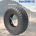 thumbnail image 3 of Pinypikaka ATV Tires All-Terrain Tires 25x8-12 6PR ATV UTV Trail Sand Mud Off-Road Tires Tubeless, Set of 2 Black, 3 of 7