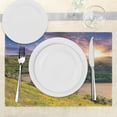 thumbnail image 3 of Ambesonne Nature Place Mats Set of 4, Rising Sun Calm River, Standard Size, Multicolor, 3 of 6