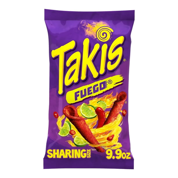 Takis Fuego Rolls 9.9 oz Bag, Hot Chili Pepper & Lime Flavored Spicy