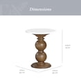 thumbnail image 4 of My Texas House Vivienne Marble Top End Table, 4 of 8
