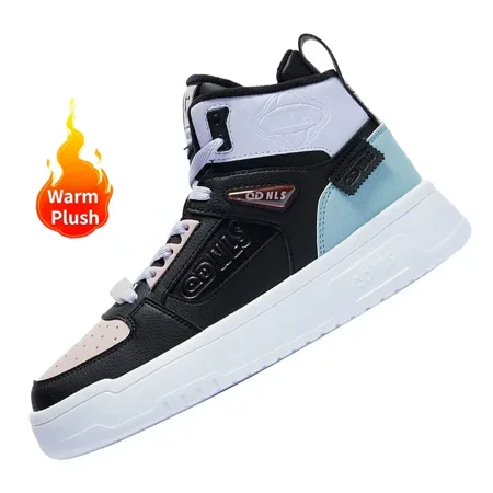 

QIAODAN Skateboarding Shoes Unisex 2023 Autumn Winter Casual Leather Fashion Anti-Slippery Balanced Outdoor Sneakers XM45210520W XUE