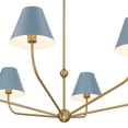 thumbnail image 5 of XAV-B9319-VG-BL Crystorama Lighting Xavier - 6 Light Chandelier-16.5 Inch Tall and 48 Inch Wide-Vibrant Gold/Blue Finish, 5 of 7