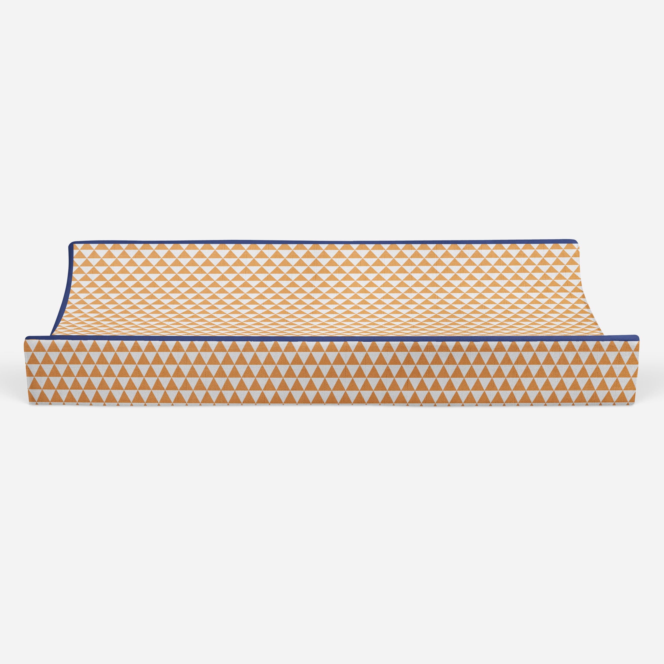 Bacati - Triangles Orange Quilted Muslin Changing Pad Cover
