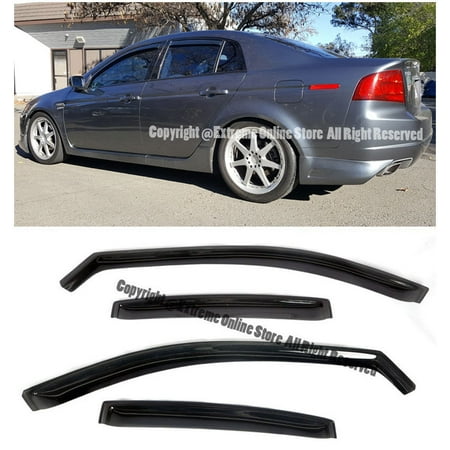 Acura Tl Vent Visor Extreme Online Store for 2004-2008 Acura TL | EOS Visors JDM in-Channel Style Smoke Tinted Side Vents Window Deflectors Rain Guard ()