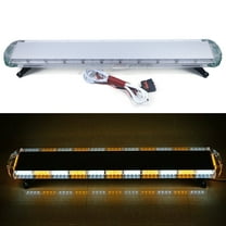 51 Inch 96 LEDs Strobe Light bar Amber White Emergency Beacon Snow Plow Tow Truck