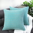 thumbnail image 3 of Unique Bargains 2-Pack 3D Corduroy Decorative Throw Pillow Covers Pale Blue 20" x 20", 3 of 8
