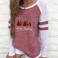 thumbnail image 1 of Hauts de Sortie pour Femmes T-Shirt à Col Rond à Imprimé Patchwork T-Shirt Décontracté de Noël Blouse Hauts Chandail Surdimensionné pour Femmes en Liquidation, 1 of 6