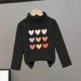 thumbnail image 2 of Ahuyic Girls Boys Blouse Long Sleeve High Neck Print Plush Top for Fall Winter,3 Years Black, 2 of 4