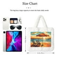 thumbnail image 3 of Salouo Beach Umbrella Sunset for Plush Underarm Bag,Soft Tote Bag Ladies Fluffy Shoulder Bag Women Furry Tote Bag Plush Handbag for Autumn and Winter, 3 of 7
