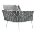 thumbnail image 2 of Modway Fauteuil d'Extérieur en Aluminium pour Patio, Orienté vers la Gauche, Blanc Gris, 2 of 8