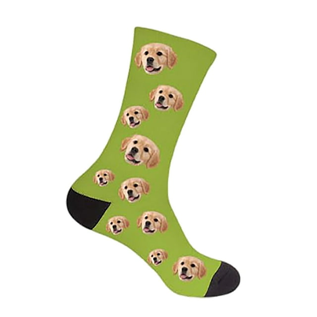 DIY Custom Socks with Picture, Funny Print Photo Socks Customized Novelty Sock for Personalization, Unique Gift Idea for Men and Women, Soft Crew Socks