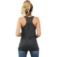 thumbnail image 3 of Thread Tank Auntin' Ain't Easy Women's Sleeveless Flowy Racerback Tank Top Charcoal Small, 3 of 5