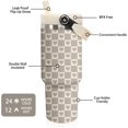 thumbnail image 2 of 30 oz Tumbler with Handle Flip Straw Leak Proof - Checkered Heart Cup 30oz Tumbler Travel Coffee Mug with Handle - Birthday Gifts for Women Checkered Heart Lovers 30 Ounce Stainless Steel Cup, 2 of 4