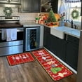 thumbnail image 5 of Nutcrackers Merry Christmas Kitchen Rugs Set of 2, Red Nutcracker Christmas Decor, Merry Xmas Rug Winter Mats, Xmas Decorations for Home, Low-Profile Kitchen Floor Mat (Red, 17"x47"+17"x30"), 5 of 6