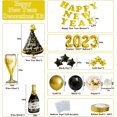 thumbnail image 5 of Liangnv Suministros para la fiesta de fin de año 2023, decoraciones para la fiesta del feliz año nuevo de Liangnv Pancarta dorada del feliz año nuevo de Liangnv, globos de confeti negros y dorado, 5 of 5