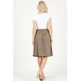 thumbnail image 3 of Simlu Womens Regular and Plus Size Skirt with Pockets Below The Knee Length Ruched Flowy Skirt Midi Skirt For Women, 3 of 6