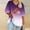 Purple, variant on LYEAA Womens 3/4 Sleeve Tops Halloween Pumpkin Print T Shirt Spooky Season Plus Size V Neck Tunic Shirts Fall Clothes Black 4XL