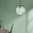thumbnail image 3 of Lámpara colgante de cristal moderna, lámpara decorativa con pantalla E27, lámpara de techo para 15cm, 3 of 8