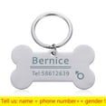 thumbnail image 1 of Collar personalizado, etiqueta de identificación de mascota, nombre de identificación de mascota grabado para gato, cachorro, etiqueta de perro, colgante, llavero, etiqueta de hueso, accesorios para mascotas, triangulación de envíos Tan Jianjun unisex, 1 of 2