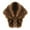 Brown, variant on Womens Fake Faux Fur Shawl Wrap Fluffy Plush Collar Shrug for Cocktail Reception Party Warm Winter Jacket Brown