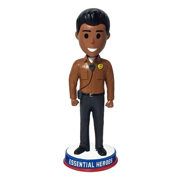 Security Prison Essential Heroes Bobblehead Male Dark Skin Tone