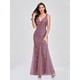thumbnail image 1 of Vestido de noche con escote en V, tul bordado con lentejuelas, vestido de fiesta de sirena sexy, vestido formal para mujer, 1 of 6