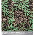 thumbnail image 1 of Soimoi Poly Georgette Fabric Leopard & Tiger Animal Skin Decor Fabric Printed Yard 52 Inch Wide, 1 of 3