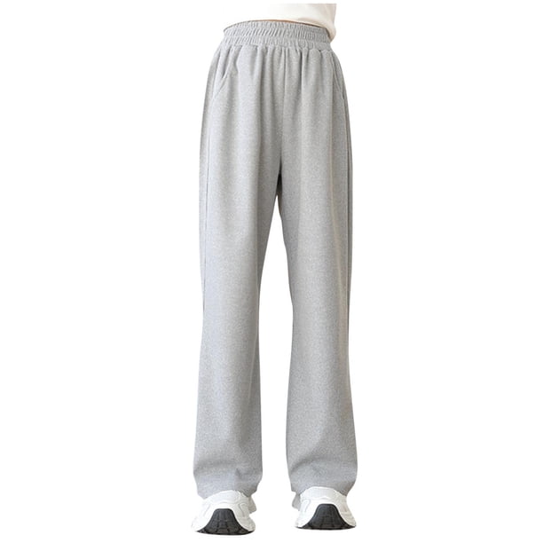 Odeerbi 3-15 Años Niños Niñas Pantalones Pata Ancha Algodón Verano Casual Cintura Elástica Color Sólido Pantalones Pata Recta